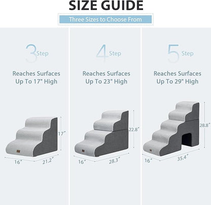 Dog Stairs for High Beds with Tunnel, 5-Step Dog Steps for Small Dogs and Cats - Image 7