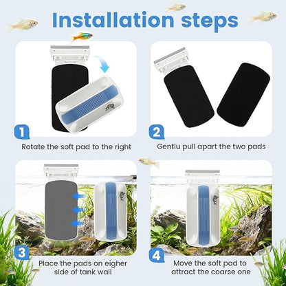 AQQA Aquarium Magetic Glass Cleaner Brush - Image 6