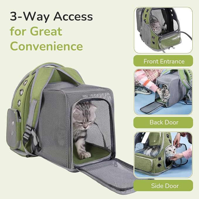 Cat Backpack Carrier for Large Cats, Expandable Cat Bubble Backpack, Dog - Image 5