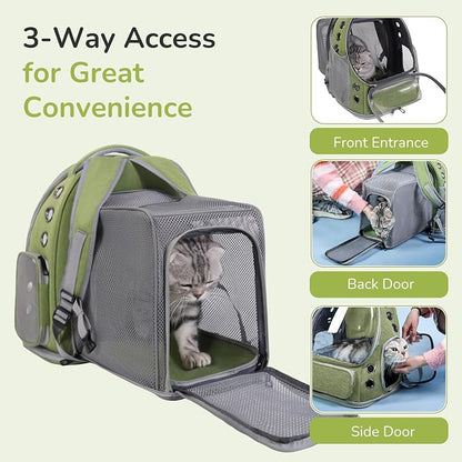 Cat Backpack Carrier for Large Cats, Expandable Cat Bubble Backpack, Dog - Image 5