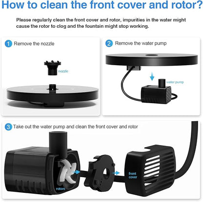 Solar Fountain, Floating Solar Powered Water Fountain Pump - Image 3