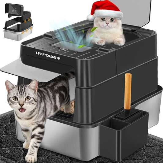 URPOWER Stainless Steel Cat Litter Box by URPOWER