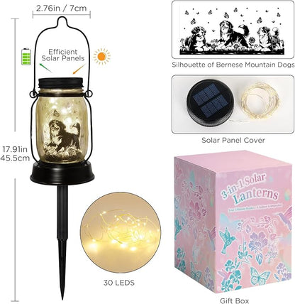 Bernese Mountain Dog Gifts for Women/Men Bernese Mountain Solar Lanterns - Image 7