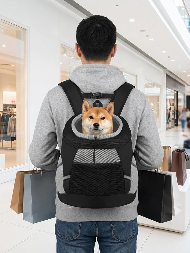SMONT Dog Backpack Carrier Pet Lightweight Dog Carrier Backpack Small Dog Front - Image 6
