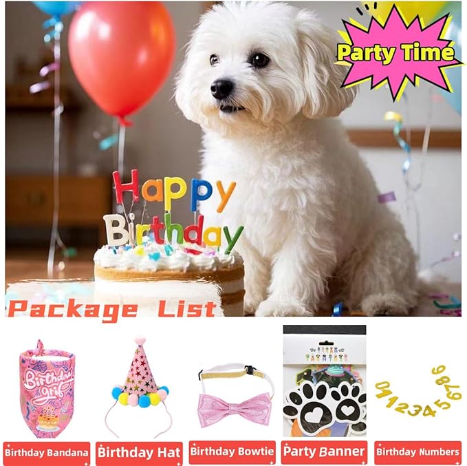 Happy Birthday Dog Party Supplies Kit - Image 4