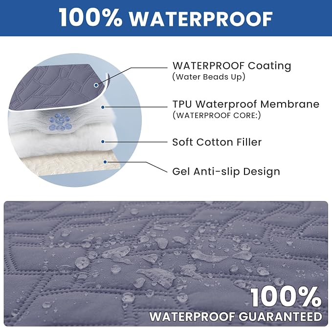 Waterproof Couch Covers for Pets, Waterproof Dog Bed Cover, Anti-Slip Soft Dog - Image 2