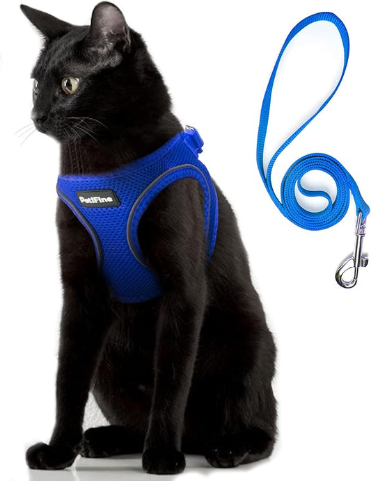 PetiFine Cat Harness and Leash Set, Escape Proof Kitten Harness Reflective by PetiFine
