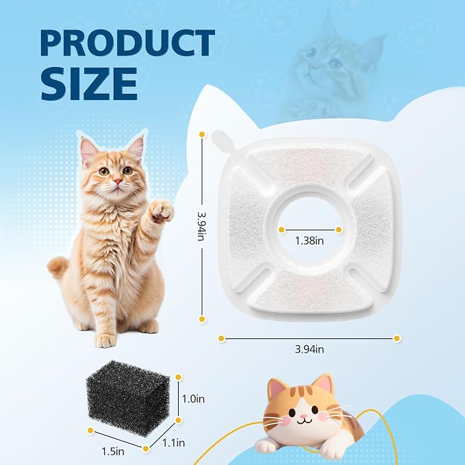 16 Pcs Cat Water Fountain Filters - Image 6