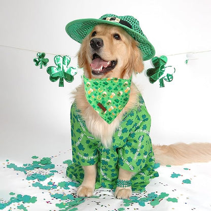 ARING PET St Patrick's Dog Bandana 2 Pack-Green Clovers Dog Bandanas, - Image 5