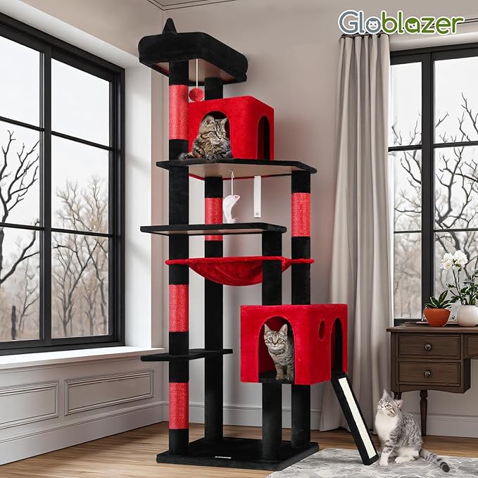 Globlazer Gothic Heavy Duty Cat Tree, 70in Tall Sturdy Goth Cat Tree - Image 6
