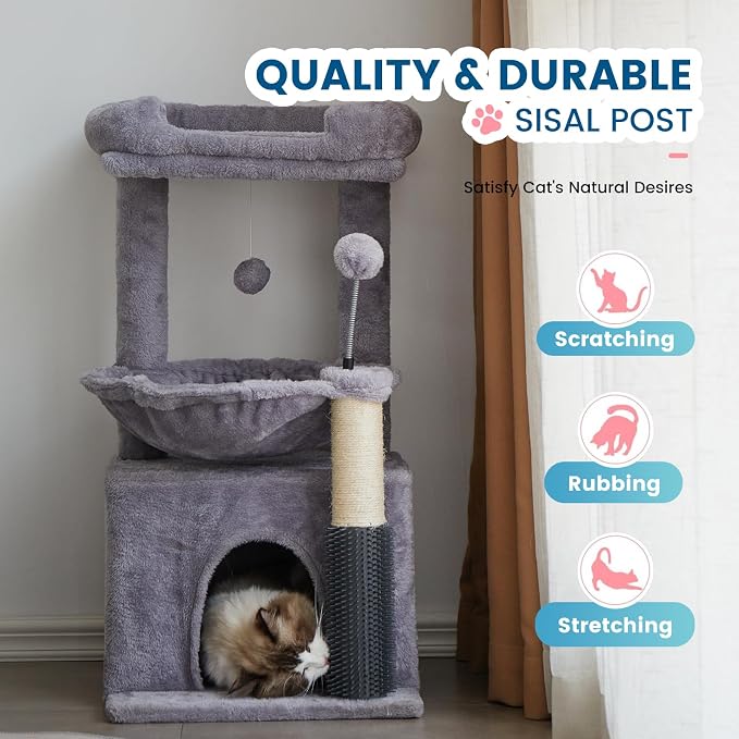 Cat Tree for Indoor Cats, 32 Inch Tall Cat Tower - Image 6