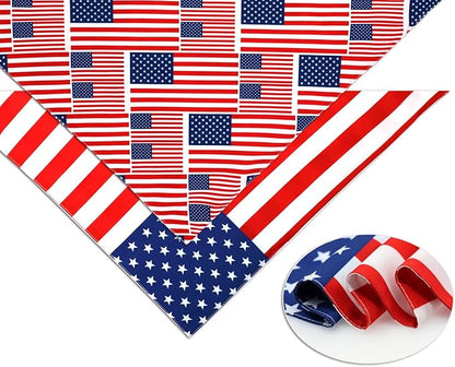 American Flag Dog Bandanas, 4th of July Dog Bandana, Large Summer Triangle - Image 3