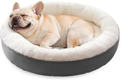 Love's cabin Round Donut Cat and Dog Cushion Bed, 30in Pet Bed by Lovescabin
