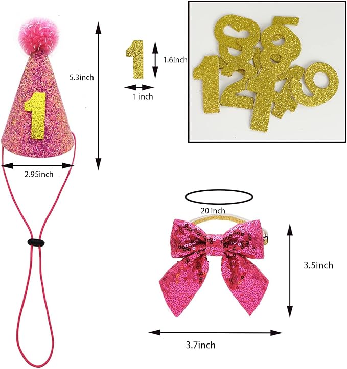 Christmas Pet Party Jazz Hat and Blingbling Bow Tie Breakaway Collar Set - Image 2