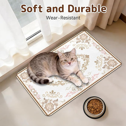 Dog Food Mat for Bowls, Absorbent Quick Dry Dog Cat Mats for Food and Water - Image 4