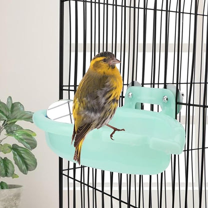 Wontee Bird Bath for Cage Portable Parrot Hanging Bathroom Bathing Tub - Image 7