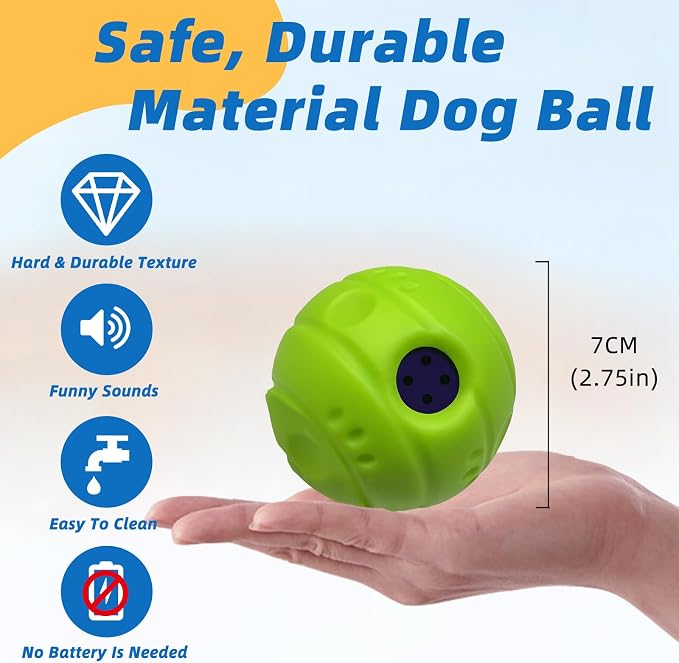 Dog Toys Ball, Interactive Dog Ball, No Paint, Gibbering Sound - Image 4