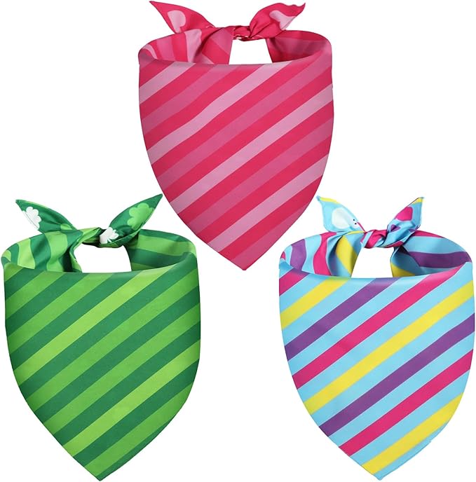 Valentines Dog Bandana St Patricks Day and Easter Dog Bandana Small 3PCS - Image 2