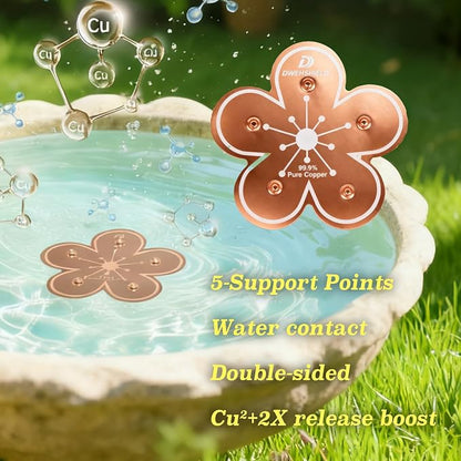 Bird Bath Copper Disk, 99.9% Pure Copper Disk, 5-Point Support, Solar Fountain - Image 5