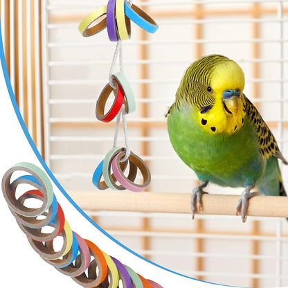 Jenaai 24 Pcs Chew Bagels Bird Toys - Image 6