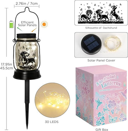 Dachshund Gifts for Women/Men Dachshund Solar Lanterns Mom Birthday Wiener Dog - Image 2
