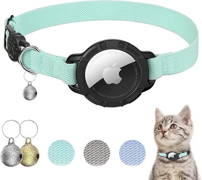 AirTag Cat Collars, Stretchy Collar by Sucegi