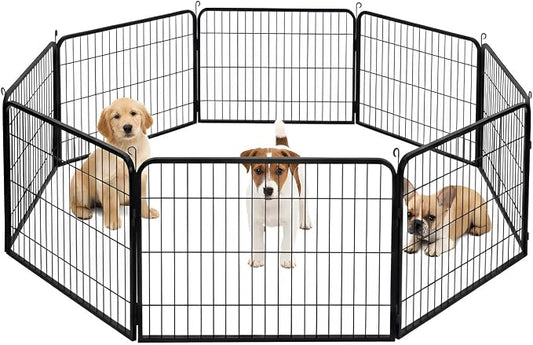 BestPet Dog Playpen 24 Inch 8 Panels Heavy Duty Metal Pet Exercise Pen Indoor by BestPet