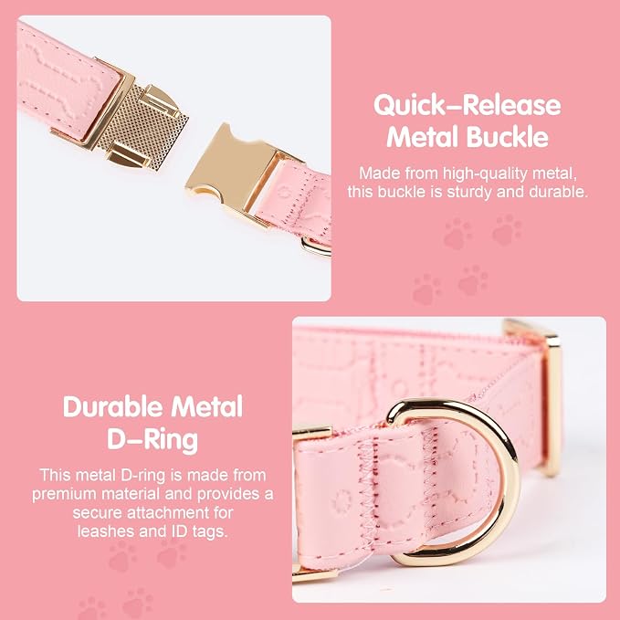 TDTOK Stylish Leather Dog Collar, Comfortable Soft PU Leather Dog Collars - Image 4