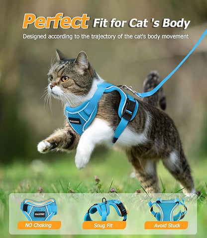 Halypet Cat Harness and Leash Set Escape Proof Adjustable Cat Leash Comfortable - Image 6