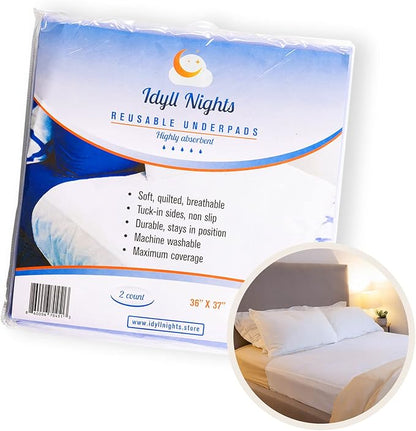 Washable Incontinence Bed Pads 36" x 37" – Soft, Absorbent & Waterproof - Image 2