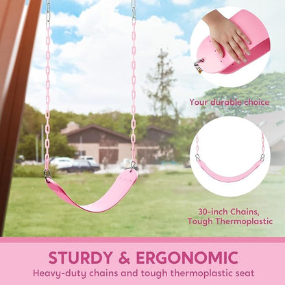 TURFEE Heavy Duty Swing Seat Pink Color - Image 4