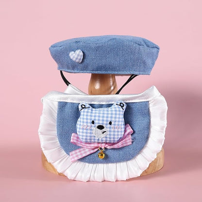 HOWWFALY Adorable Cat Princess Costume Blue Cat Beret - Image 7