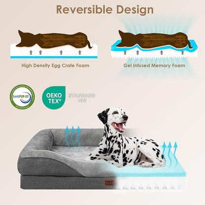 EHEYCIGA Orthopedic Dog Bed for Medium Dog, Waterproof Liner & Washable - Image 3