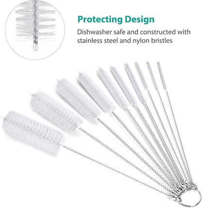 CiaraQ Bottle Cleaning Brushes, 8 Inch Nylon Tube Brush Set, Cleaner - Image 4