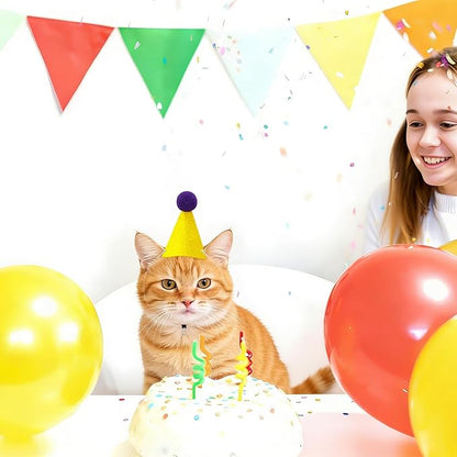 12 PCS Mini Party Hats for Stuffed Animals Birthday Felt Cone Hat - Image 7