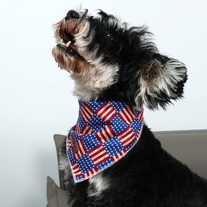 lionet paws Patriotic 4th of July Dog Bandana American Flag - Image 2