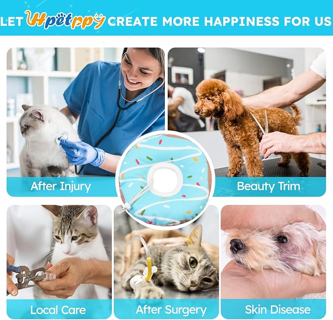 Cat Cone Collar Soft, Waterproof Cat Recovery Collars Spay Cones to Stop - Image 4
