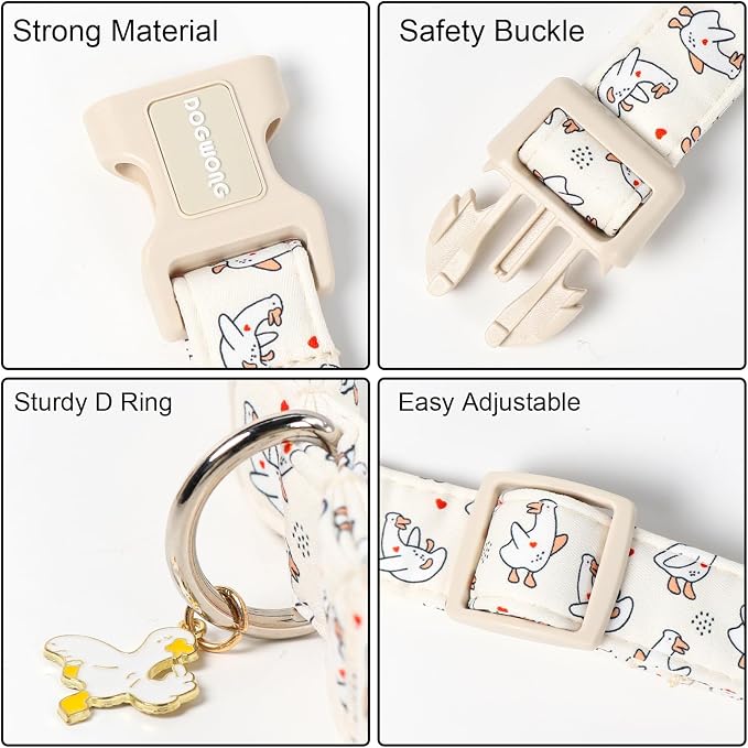 DOGWONG Goose Adjustable Pet Collar Comfortable Spring Summer Puppy Collar Cute - Image 3