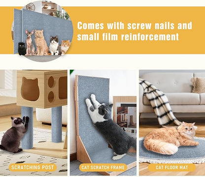 3PCS Cat Scratch Mat, 39.4"x11.9" DIY Trimmable Self-Adhesive Cat Scratching Mat - Image 4