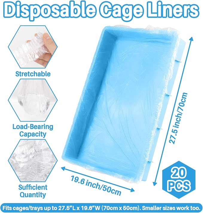 Clear Plastic Disposable Cage Liner - Image 2