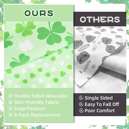 PAWCHIE St. Patrick's Day Dog Bandanas 4 Pack, Reversible Dog Party Triangle - Image 7
