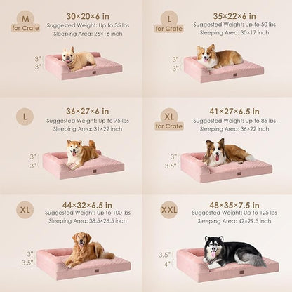 EHEYCIGA Extra Large Dog Bed Othorpedic, Memory Foam XL Dog Bed - Image 2