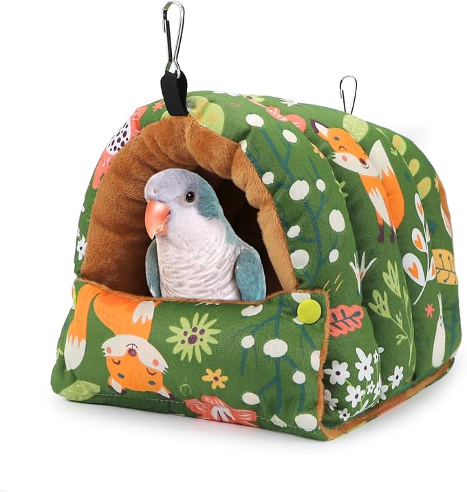 Wontee Bird Nest House Winter Warm Snuggle Hut Bird Bed Hanging Hammock by Wontee