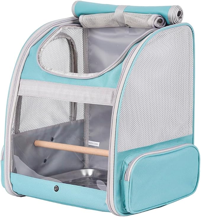 Bird Backpack Carrier with Stand Perch, Bird Travel Backpack - Image 3