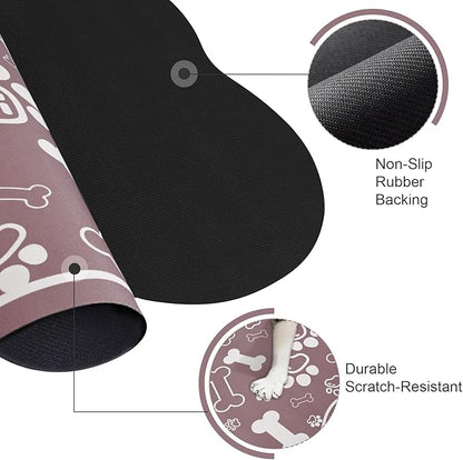 Dog Cat Mat for Food and Water, Rapid Absorbent Pet Feeding Mat, Bone Shaped - Image 3