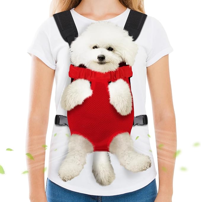 Pet Carrier Backpack, Hands-Free Adjustable Dog Front Carrier Legs Out & by Hpetppy