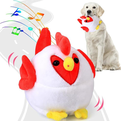 BABORUI Interactive Dog Toys Rooster, Jumping Squeaky Dog Toys by BABORUI