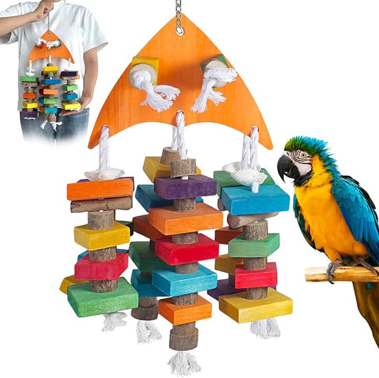 22.8" Natural Shell Parrot Toy for Medium & Large Birds by Unknown