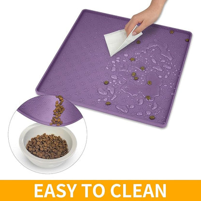 Ptlom Dog Food Mat Anti-Slip Bowl Mats - Image 7