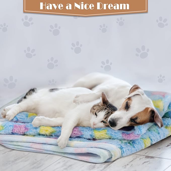 Tatuo 12 Pieces Puppy Blanket Warm Dog Cat Sleep Mat Pet Kitten Doggy Fleece - Image 4
